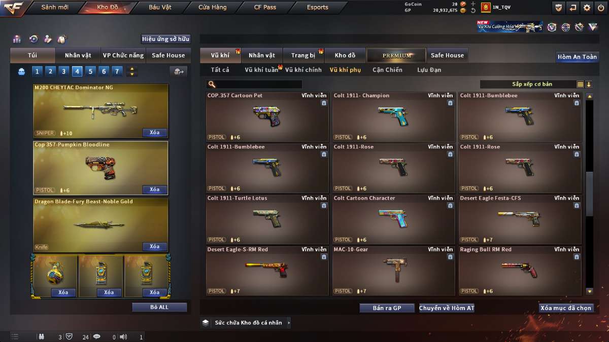 shop acc cf uy tin gia re
